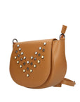 Damen-Schultertasche aus echtem Leder, hergestellt in Italien, 20 x 17 x 7 cm