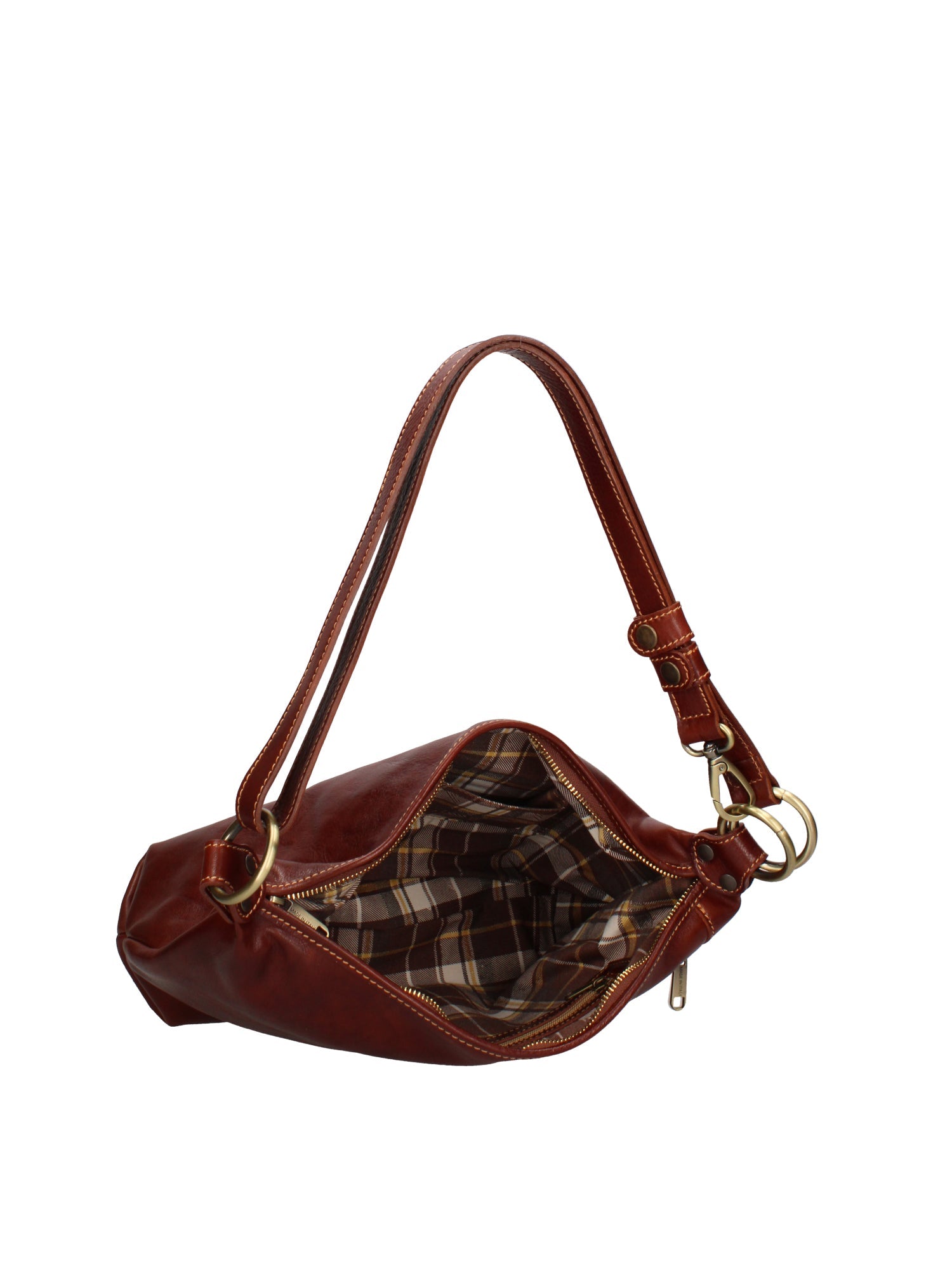 Women's shoulder bag in genuine leather, made in Italy, 38x23x10 cm