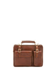 Borsa a mano unisex in vera pelle Made in Italy 4506-MARRONE Alessia Firenze