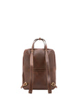 Zaino unisex in vera pelle Made in Italy 100% cotone 4592-TESTA DI MORO Alessia Firenze