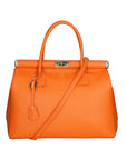 Aleria Borsa a mano da donna Vera pelle 8005-D29 ARANCIONE Chiara Ferretti