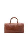 Borsa da viaggio unisex in vera pelle 100% cotone 4311-MARRONE Alessia Firenze