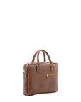 Borsa a mano unisex in vera pelle Made in Italy 4318-TESTA DI MORO Alessia Firenze