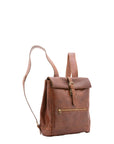 Zaino unisex in vera pelle 100% cotone 4590-MARRONE Alessia Firenze