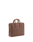 Borsa a mano unisex in vera pelle Made in Italy 4410-TESTA DI MORO Alessia Firenze