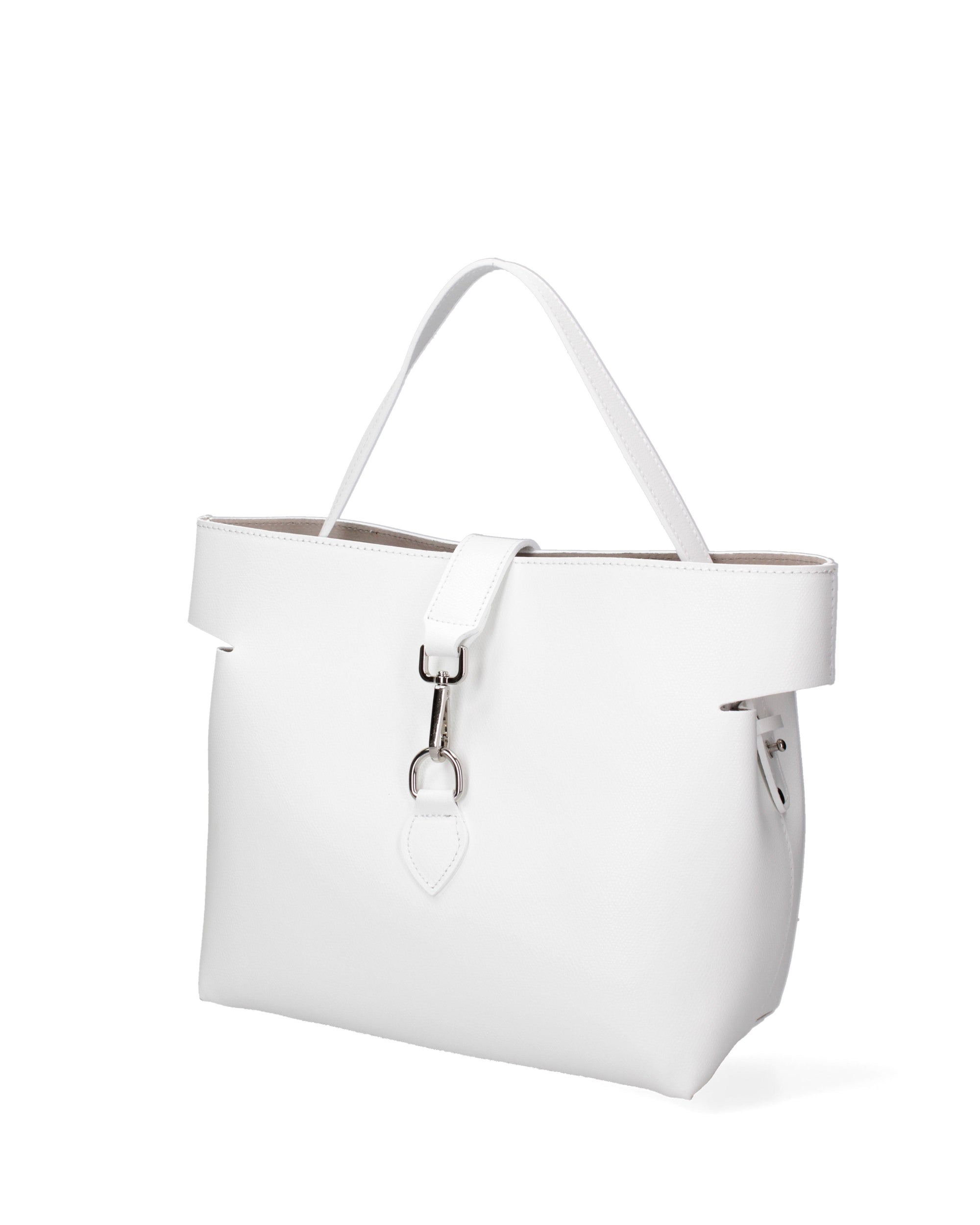 Liviana Borsa a mano da donna Vera pelle 07379-PL01 BIANCO Chiara Ferretti