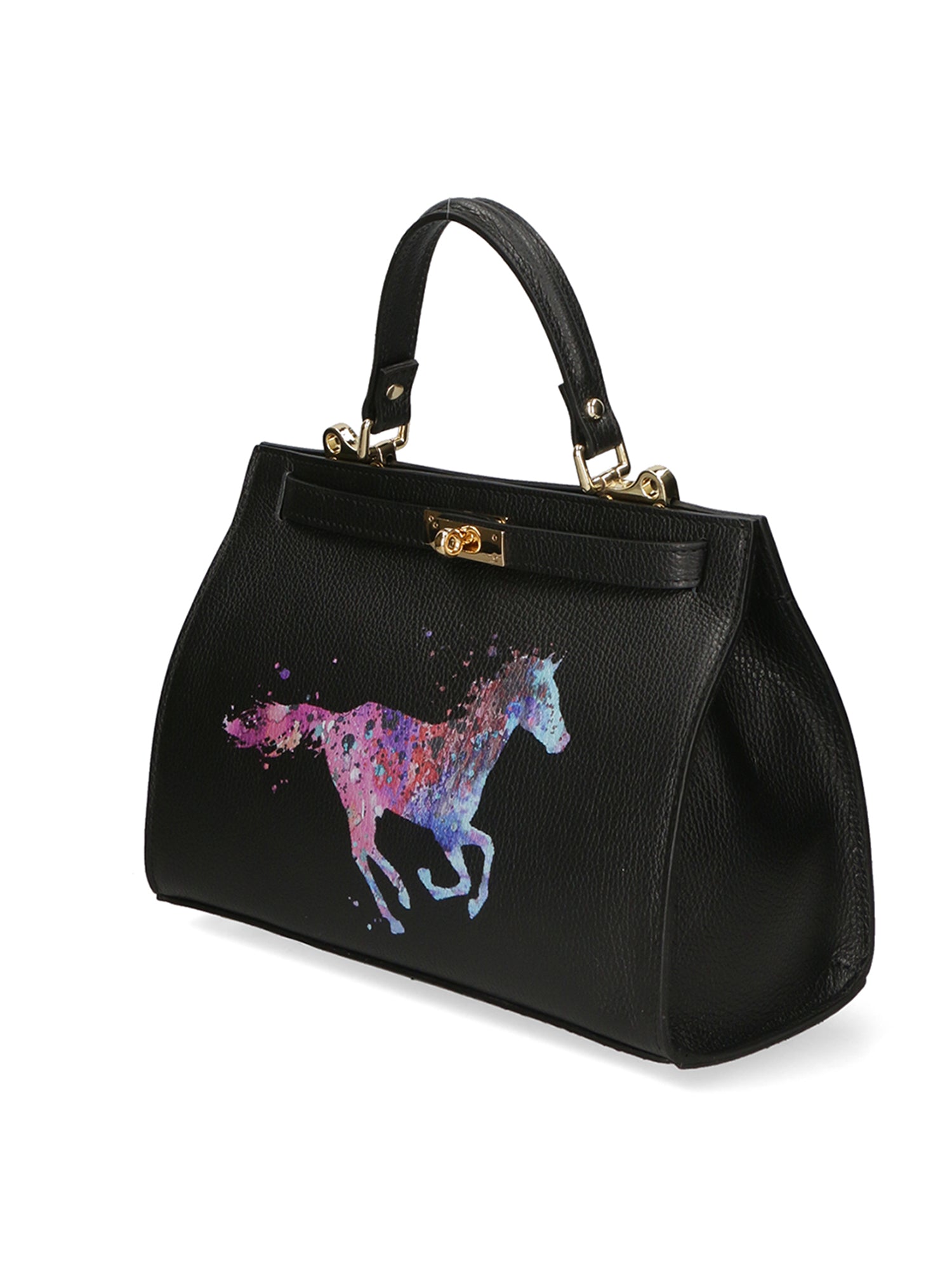 Nina Borsa a mano da donna 100% pelle 04263-D28 NERO BLACK Chiara Ferretti