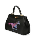 Nina Borsa a mano da donna 100% pelle 04263-D28 NERO BLACK Chiara Ferretti