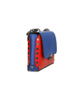 Vera pelle 8641-ROSSO+BLU Borsa a tracolla da donna Evanthe Pro Chiara Ferretti