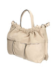 Firenze Borsa a mano da donna Vera pelle 01838-D37 LATTE MILK Chiara Ferretti