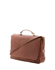Borsa a mano unisex in vera pelle Made in Italy 4576-MARRONE Alessia Firenze