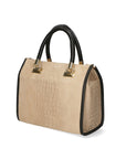 Edna Borsa a bauletto da donna Pelle e camoscio stampato croco 80044-009 TAUPE SCURO Chiara Ferretti