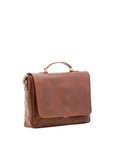 Borsa a mano unisex in vera pelle Made in Italy 4576-MARRONE Alessia Firenze