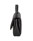 Lila Damenhandtasche aus echtem Leder, hergestellt in Italien, 17 x 28 x 7 cm