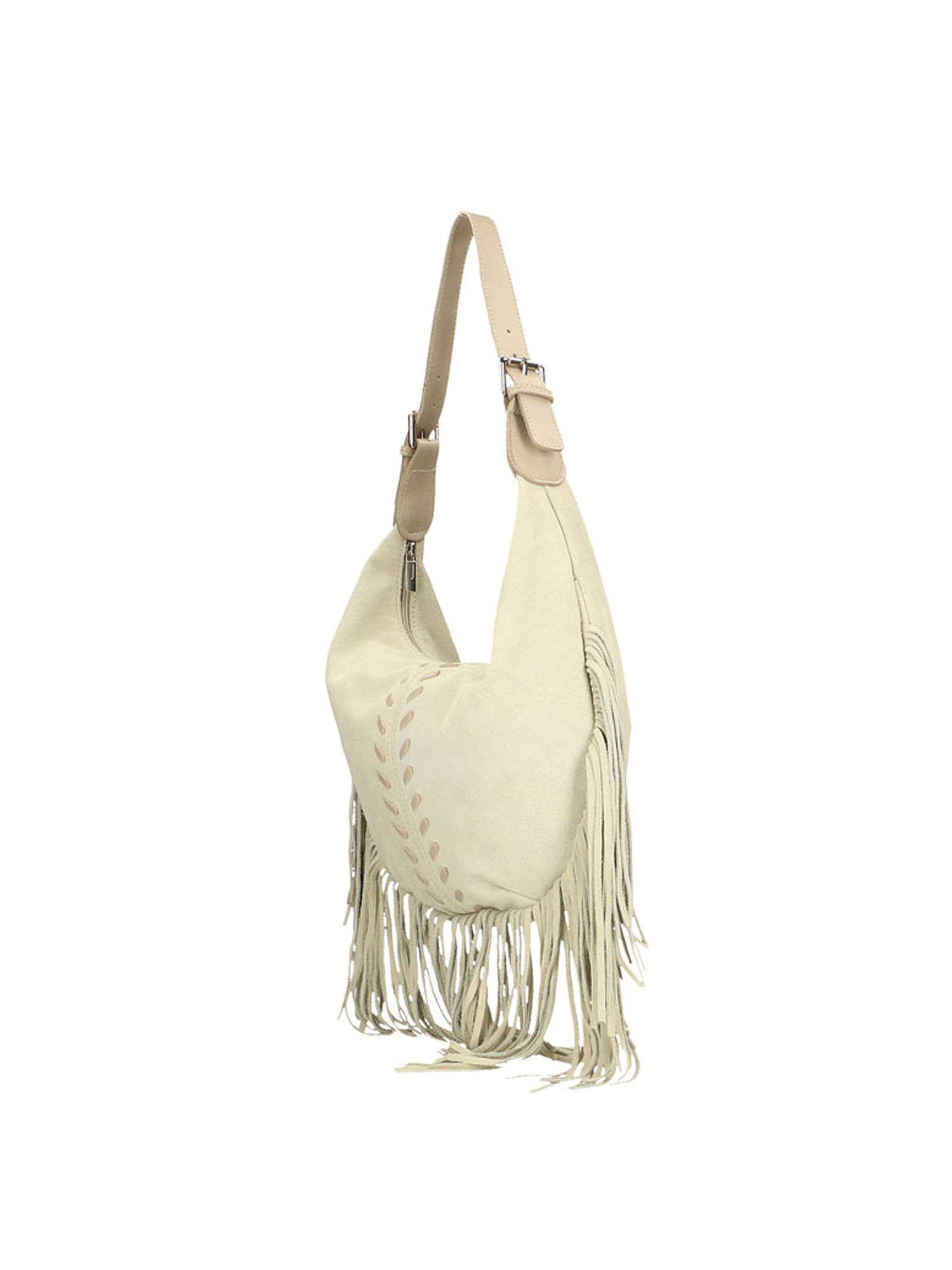 Zefira Borsa a spalla da donna Pelle Scamosciata 8630-BEIGE Chiara Ferretti