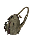 Micaela ZG3006-VERDE GREEN Zaino unisex in canvas e vera pelle Chiara Ferretti