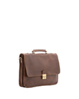 Borsa a mano unisex in vera pelle Made in Italy 4017-TESTA DI MORO Alessia Firenze