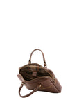 Borsa a mano unisex in vera pelle Made in Italy 4318-TESTA DI MORO Alessia Firenze