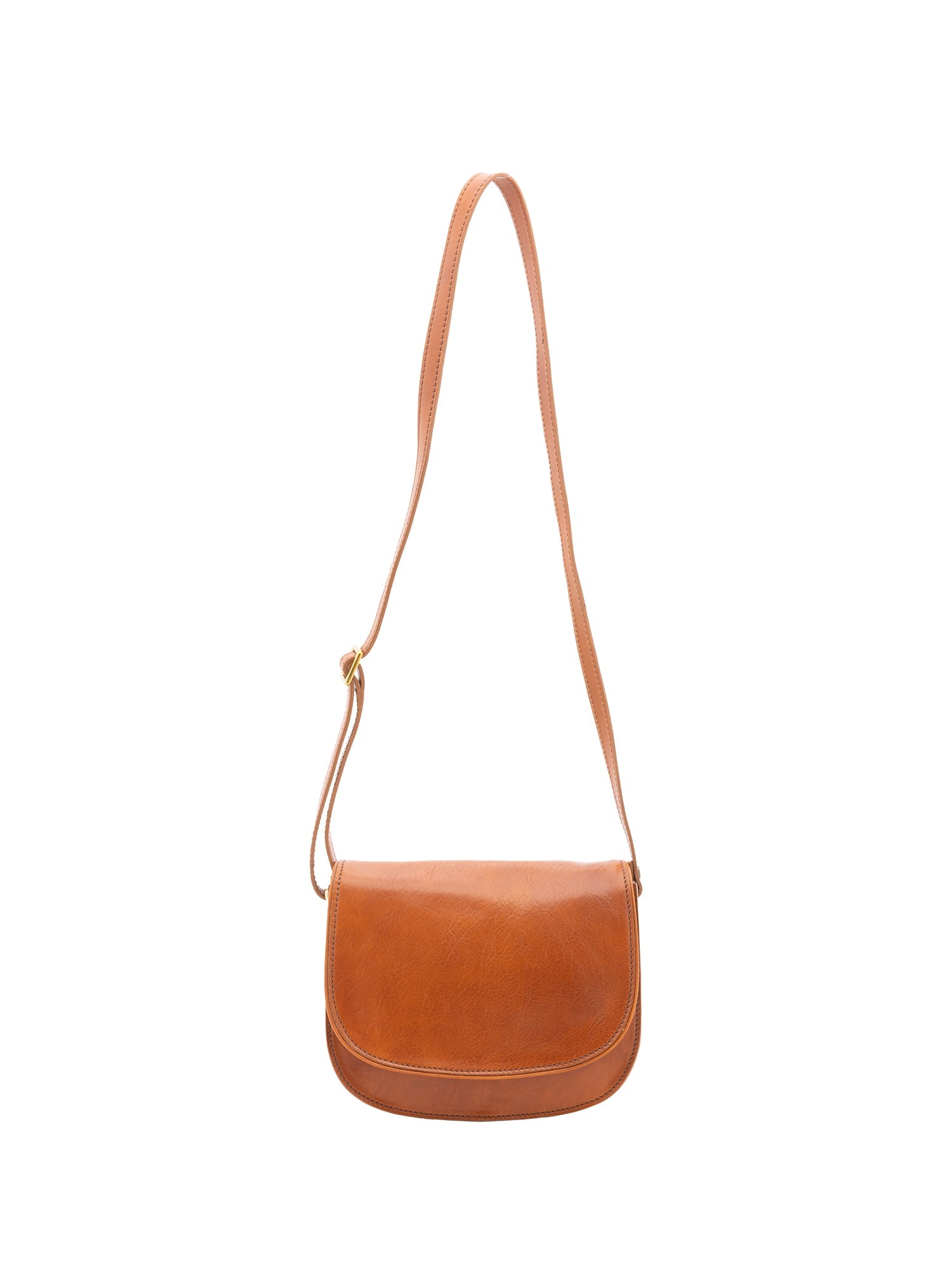 Borsa a tracolla da donna 100% vera pelle 4582-MIELE Alessia Firenze