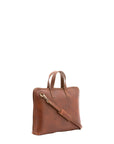 Borsa a mano unisex in vera pelle 100% cotone 4453-MARRONE Alessia Firenze