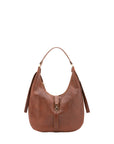 Borsa a spalla da donna 100% vera pelle 4607-MARRONE Alessia Firenze