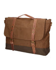 Minerva Borsa a mano unisex Canvas e pelle ZG3011-FANGO TAUPE Chiara Ferretti