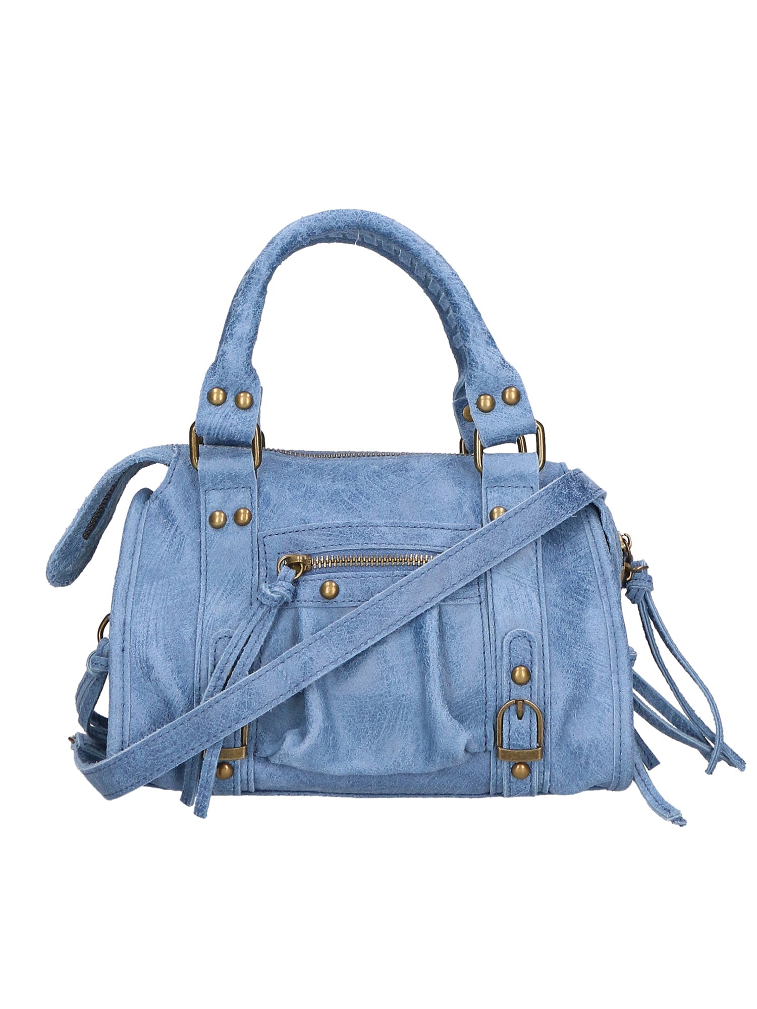 Erisia Borsa a spalla da donna Vera pelle 06091-BLU JEANS Chiara Ferretti