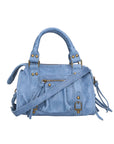 Erisia Borsa a spalla da donna Vera pelle 06091-BLU JEANS Chiara Ferretti
