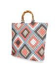 Luana Borsa a mano da donna Lana e vera pelle 04466-CIELO Chiara Ferretti