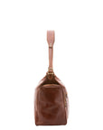 Borsa da viaggio unisex in vera pelle 100% cotone 4037-MARRONE Alessia Firenze