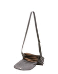 Borsa a tracolla da donna 100% vera pelle 4582-NERO Alessia Firenze