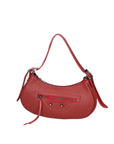 Loredana Damen-Schultertasche aus echtem Leder, hergestellt in Italien, 15 x 30 x 8 cm