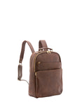 Zaino unisex in vera pelle Made in Italy 100% cotone 4048-TESTA DI MORO Alessia Firenze