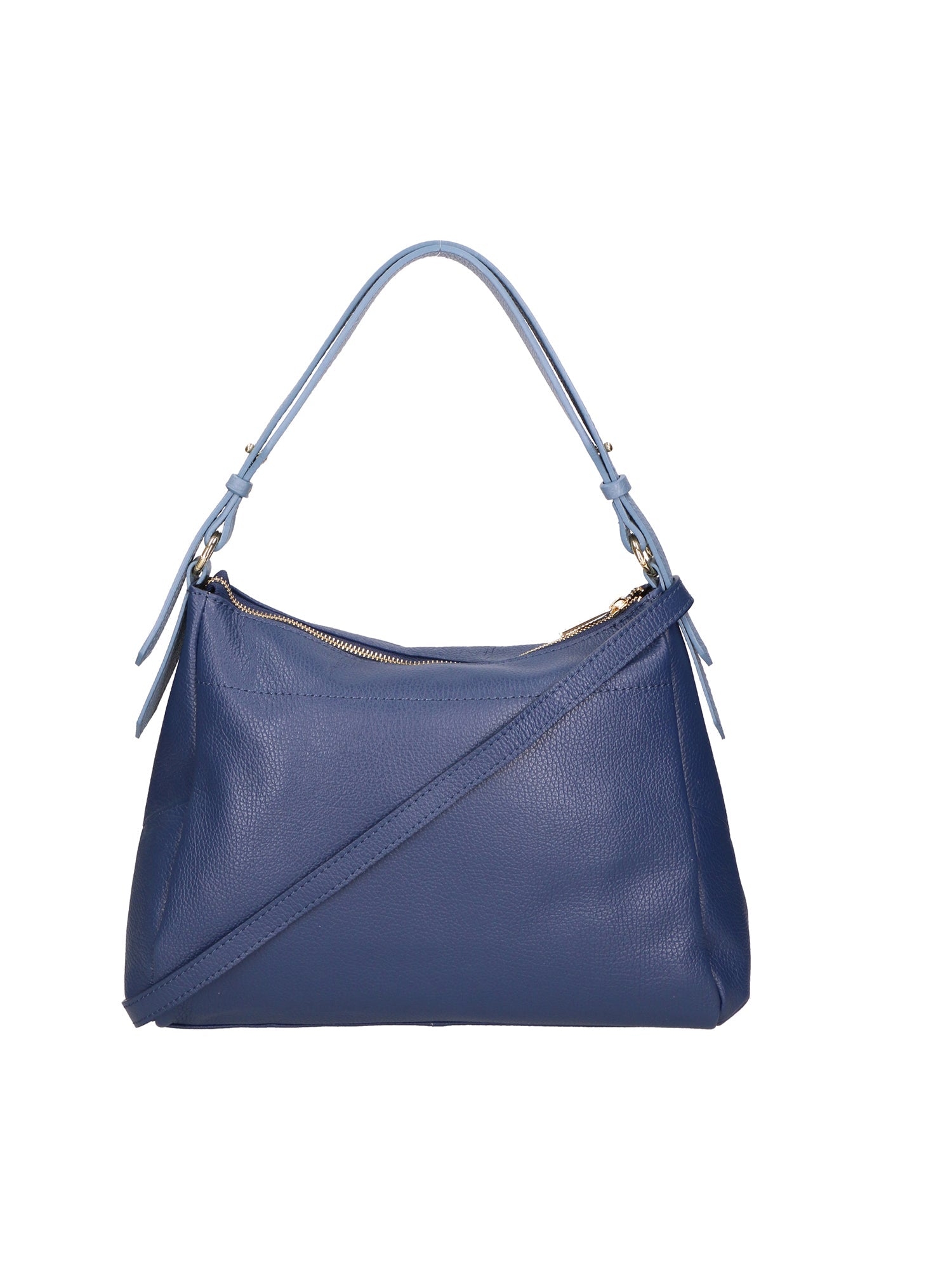 Vladimira Borsa a spalla da donna Vera pelle 06675-D24 BLU + D41 C.ZUCC. Chiara Ferretti