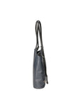Fabiola Borsa a spalla da donna 100% pelle 9039-GRIGIO NERO Chiara Ferretti