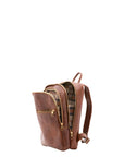 Zaino in vera pelle unisex 100% cotone 4316-MARRONE Alessia Firenze