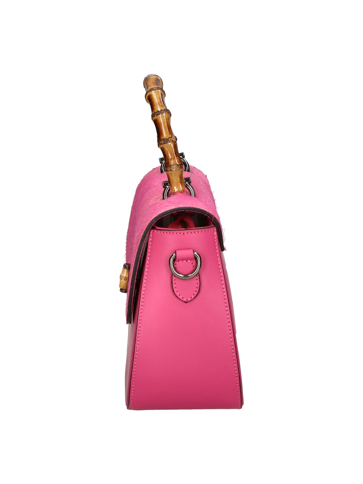 Natasha Borsa a mano da donna Vera pelle e Calfhair 191756-FUXIA FUCHSIA Chiara Ferretti
