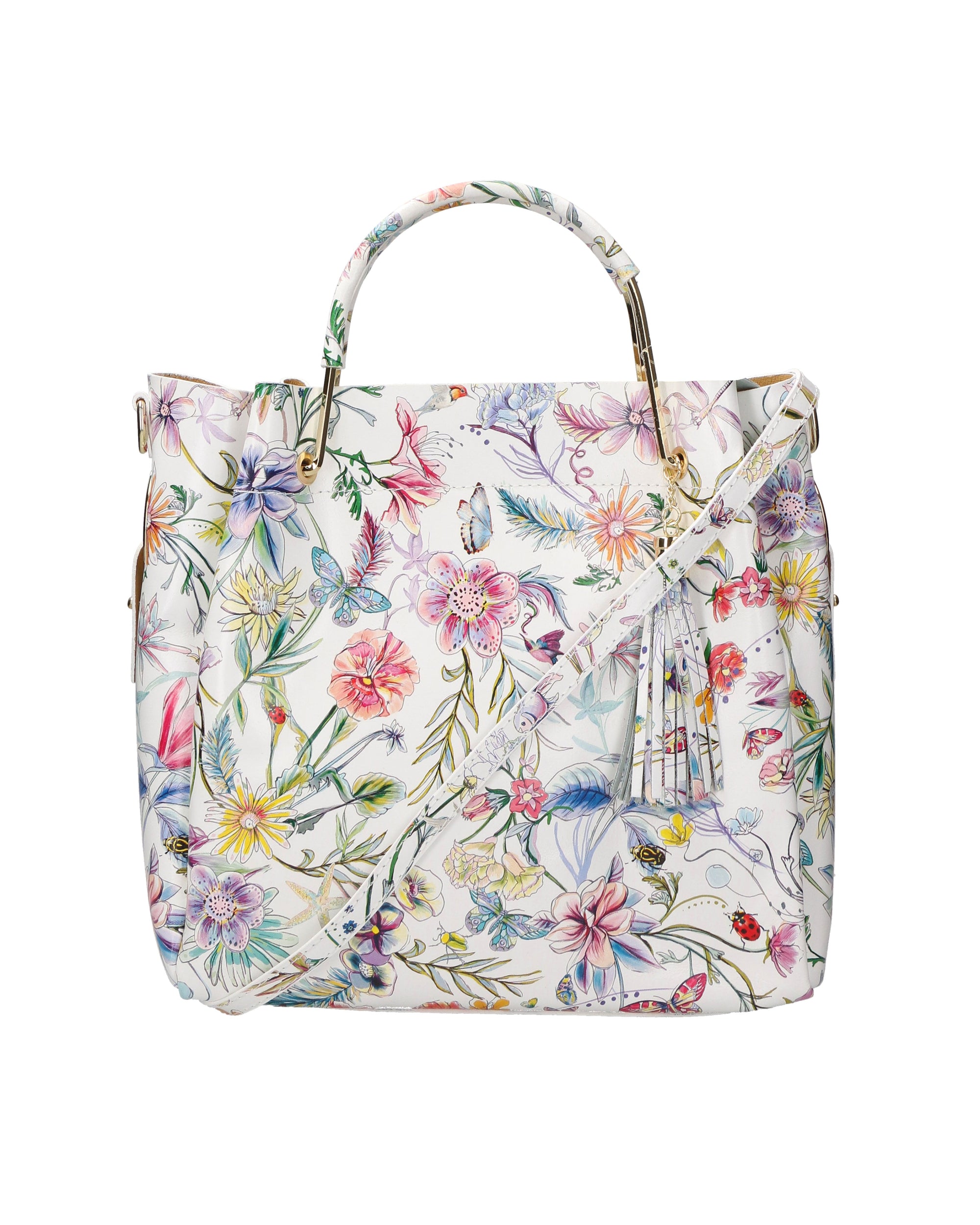 Zeffira Borsa a mano da donna 100% pelle 36003-FIORE-3 Chiara Ferretti