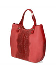 Elda Borsa a mano da donna Vera pelle croco 80046 1-ROSSO Chiara Ferretti
