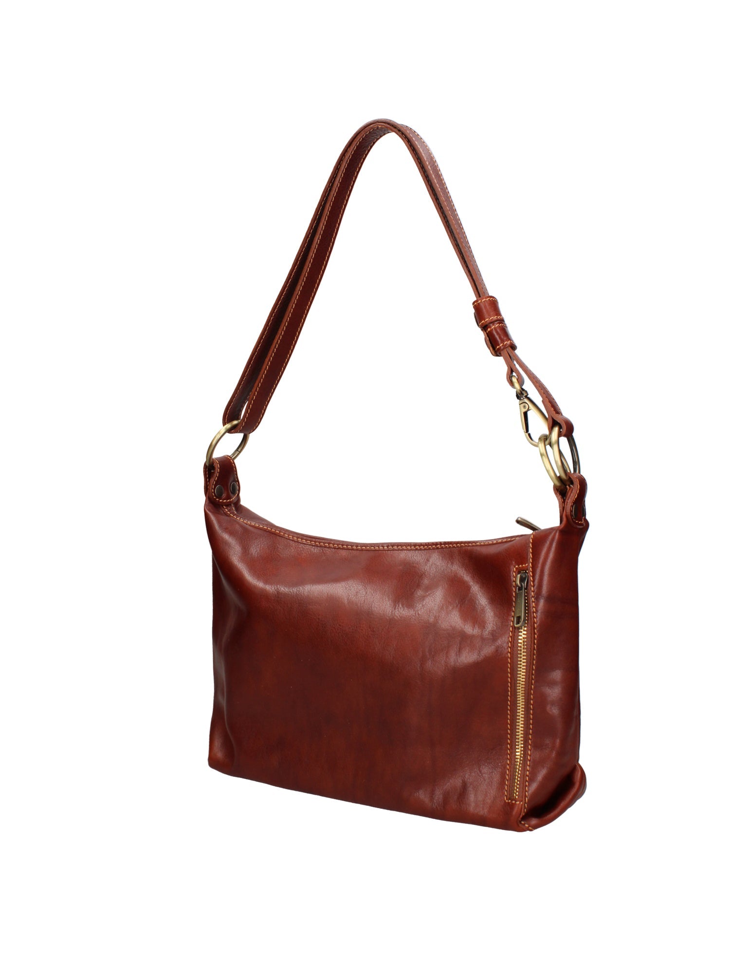 Women's shoulder bag in genuine leather, made in Italy, 38x23x10 cm