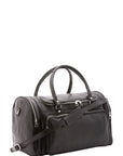 Borsa da viaggio unisex in vera pelle 100% cotone 4045-NERO Alessia Firenze