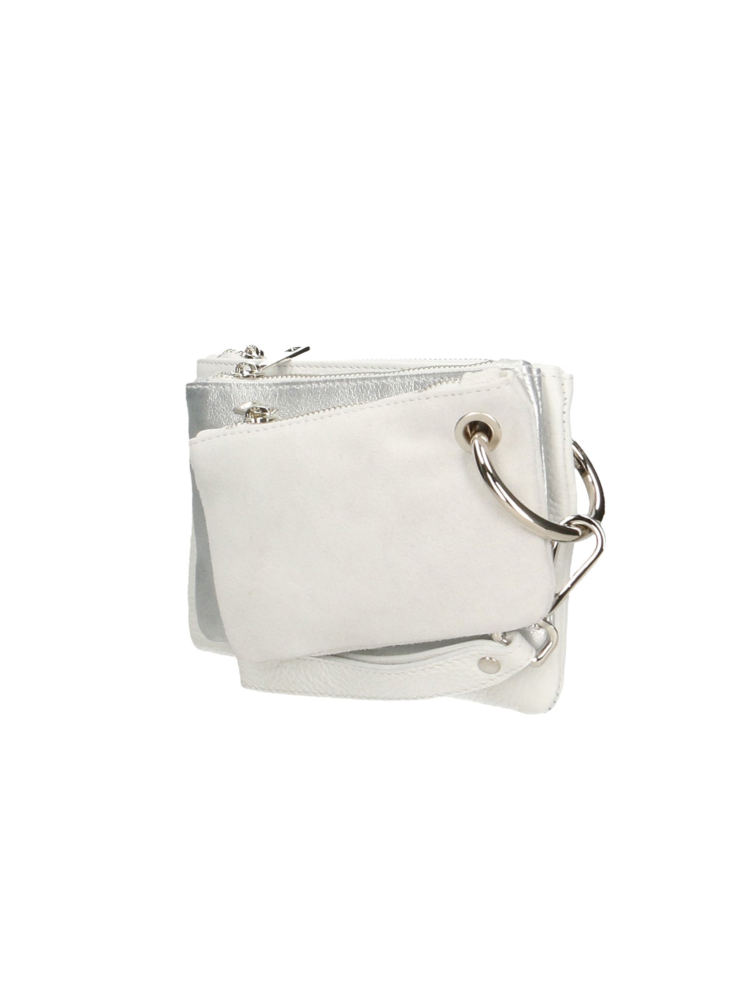 Luna Borsa a tracolla da donna Vera pelle 189034-BIANCO+ARGENTO Chiara Ferretti