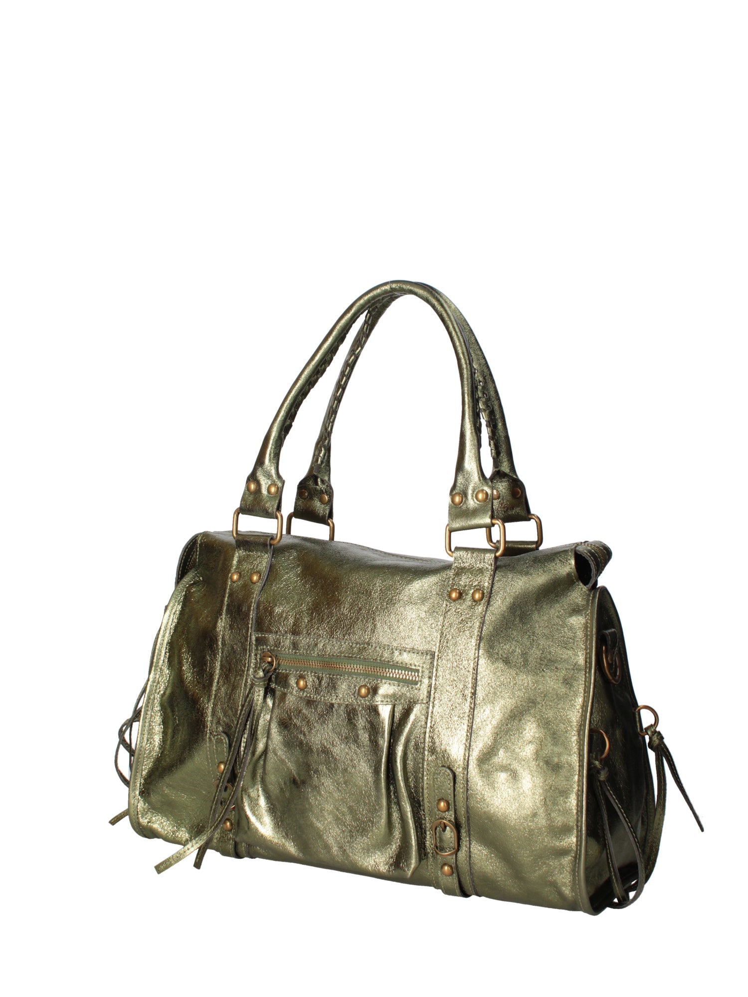 Novara Borsa a spalla da donna Vera pelle 06090 LM-L007 VERDE Chiara Ferretti