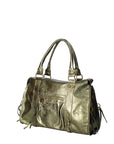 Novara Borsa a spalla da donna Vera pelle 06090 LM-L007 VERDE Chiara Ferretti