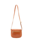 Borsa a tracolla da donna 100% vera pelle 4582-MIELE Alessia Firenze
