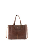 Borsa a mano unisex vera pelle Made in Italy 4611-TESTA DI MORO Alessia Firenze