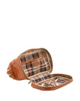 Pochette unisex in vera pelle Made in Italy 4424-MIELE Alessia Firenze
