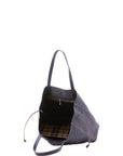 Borsa a mano unisex vera pelle Made in Italy 4611-BLU Alessia Firenze