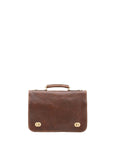 Borsa a mano unisex in vera pelle Made in Italy 4512-TESTA DI MORO Alessia Firenze