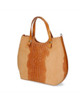 Elda Borsa a mano da donna Vera pelle croco 80046 1-CUOIO Chiara Ferretti